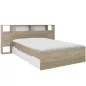 SOLEA│Lit adultes rangements│140x190 cm│Chêne blond-Blanc SOLEA│Lit adultes rangements│140x190 cm│Chêne blond-Blanc