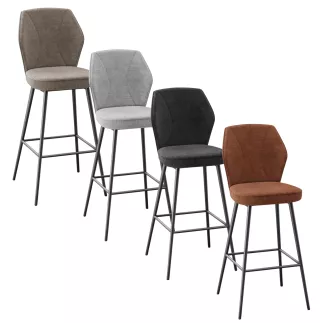 VARSOVIE │Tabouret H97 cm - Assise pivotante à 180° avec rappel│Tissus à choix