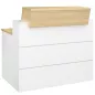 SUNDAY│Banque Accueil droite L 120cm│Chêne clair-Blanc