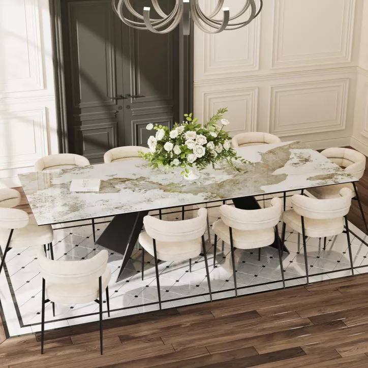 WASHINGTON│Table extensible L 200-3000 cm│Plateau céramique│Coloris à choix