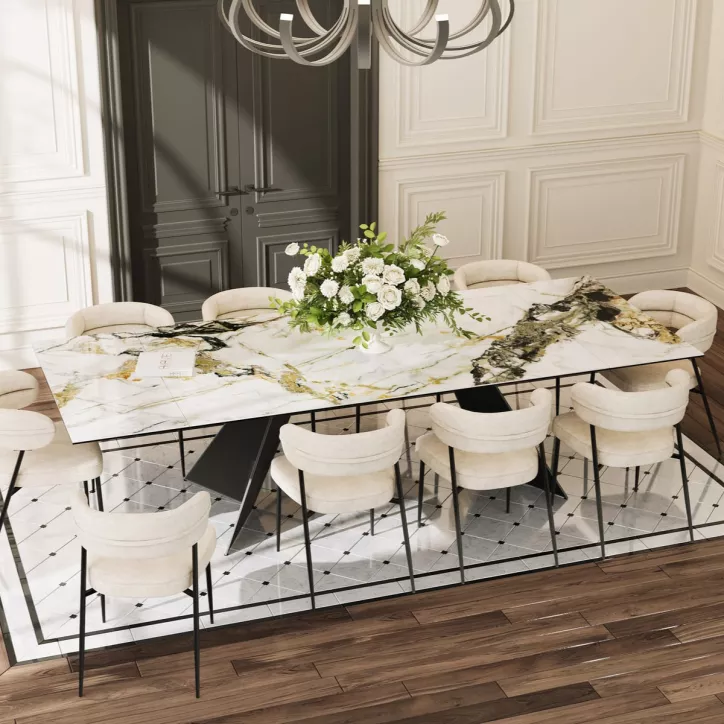 WASHINGTON│Table extensible L 200-3000 cm│Plateau céramique│Coloris à choix