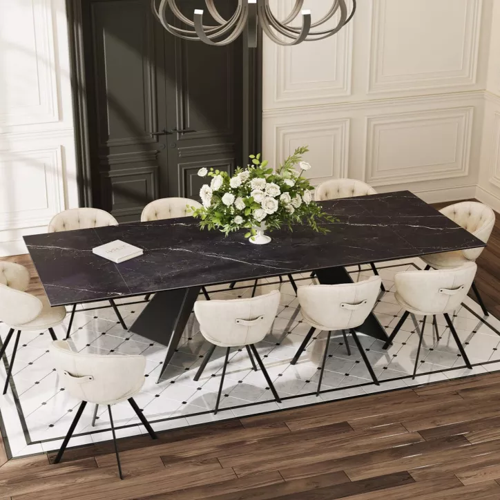 WASHINGTON│Table extensible L 200-3000 cm│Plateau céramique│Coloris à choix