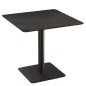 ORLANDO │Table carrée hauteur 75 cm │Piètement carré acier laqué noir mat│Coloris à choix