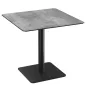 ORLANDO │Table carrée hauteur 75 cm │Piètement carré acier laqué noir mat│Coloris à choix