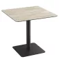 ORLANDO │Table carrée hauteur 75 cm │Piètement carré acier laqué noir mat│Coloris à choix