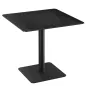 ORLANDO │Table carrée hauteur 75 cm │Piètement carré acier laqué noir mat│Coloris à choix