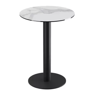ORLANDO │Table ronde ø55 cm │Piètement acier laqué noir mat│Coloris à choix