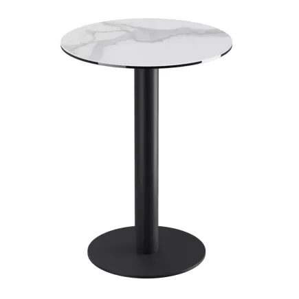 ORLANDO │Table ronde ø55 cm │Piètement acier laqué noir mat│Coloris à choix