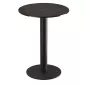 ORLANDO │Table ronde ø55 cm │Piètement acier laqué noir mat│Coloris à choix