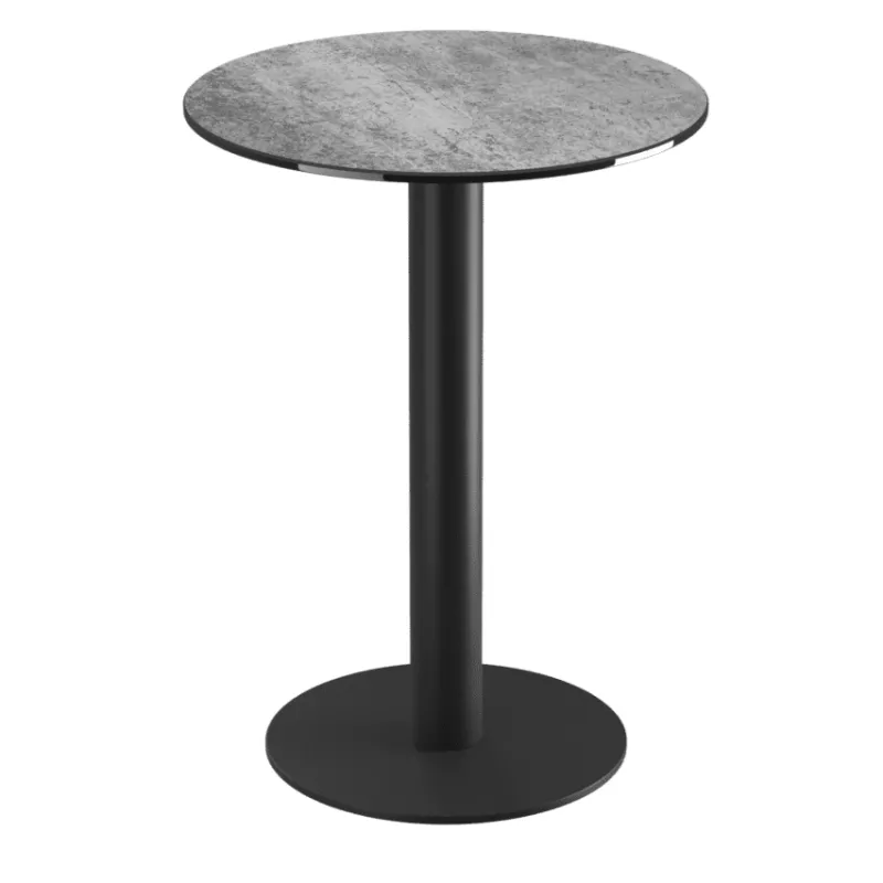 ORLANDO │Table ronde ø55 cm │Piètement acier laqué noir mat│Coloris à choix