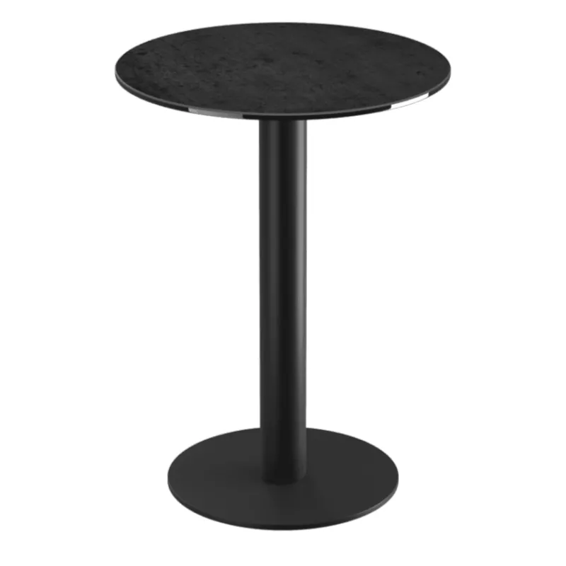 ORLANDO │Table ronde ø55 cm │Piètement acier laqué noir mat│Coloris à choix