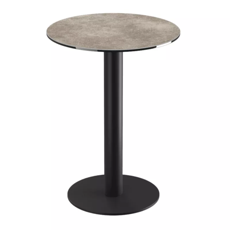 ORLANDO │Table ronde ø55 cm │Piètement acier laqué noir mat│Coloris à choix