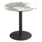 ORLANDO │Table ronde ø75 cm │Piètement acier laqué noir mat│Coloris à choix