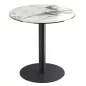 ORLANDO │Table ronde ø75 cm │Piètement acier laqué noir mat│Coloris à choix