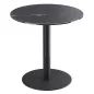 ORLANDO │Table ronde ø75 cm │Piètement acier laqué noir mat│Coloris à choix