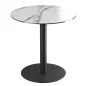ORLANDO │Table ronde ø75 cm │Piètement acier laqué noir mat│Coloris à choix