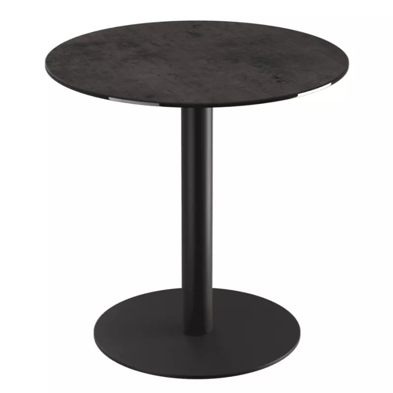 ORLANDO │Table ronde ø75 cm │Piètement acier laqué noir mat│Coloris à choix ORLANDO │Table ronde ø75 cm │Piètement acier laqué noir mat│Coloris à choix