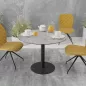 ORLANDO │Table ronde ø75 cm │Piètement acier laqué noir mat│Coloris à choix
