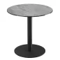 ORLANDO │Table ronde ø75 cm │Piètement acier laqué noir mat│Coloris à choix