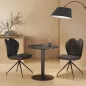 ORLANDO │Table ronde ø75 cm │Piètement acier laqué noir mat│Coloris à choix