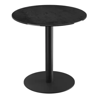 ORLANDO │Table ronde ø75 cm │Piètement acier laqué noir mat│Coloris à choix