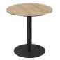 ORLANDO │Table ronde ø75 cm │Piètement acier laqué noir mat│Coloris à choix