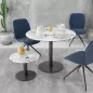 ORLANDO │Table ronde ø75 cm │Piètement acier laqué noir mat│Coloris à choix