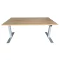 ENVEOL│Bureau électrique L 160xp 80 - 4 mémoires de position│Chêne clair/Gris aluminium