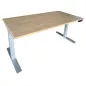 ENVEOL│Bureau électrique L 160xp 80 - 4 mémoires de position│Chêne clair/Gris aluminium