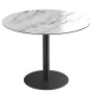 ORLANDO │Table ronde ø100 cm │Piètement acier laqué noir mat│Coloris à choix