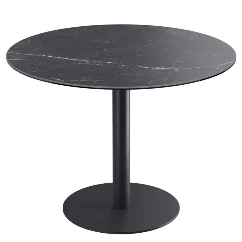 ORLANDO │Table ronde ø100 cm │Piètement acier laqué noir mat│Coloris à choix ORLANDO │Table ronde ø100 cm │Piètement acier laqué noir mat│Coloris à choix