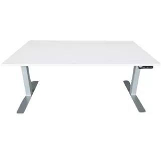 ENVEOL│Bureau électrique L 160xp 80 - 4 mémoires de position│Blanc/Gris aluminium