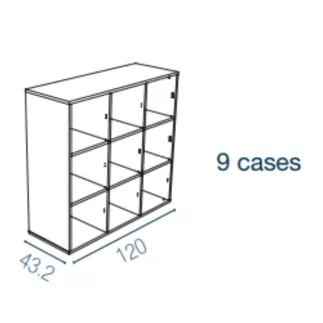 CAMILLE│Rangement 9 cases ouvert│coloris à choix