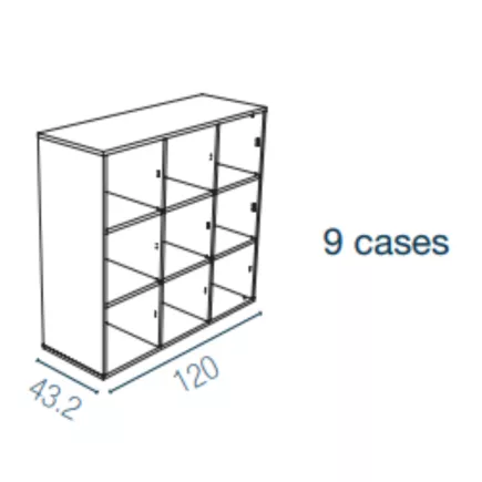 CAMILLE│Rangement 9 cases ouvert│coloris à choix