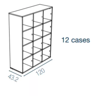 CAMILLE│Rangement 12 cases ouvert│coloris à choix