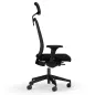 GABIN | Fauteuil de travail avec têtière | Synchrone ergonomique-accoudoirs 4D
