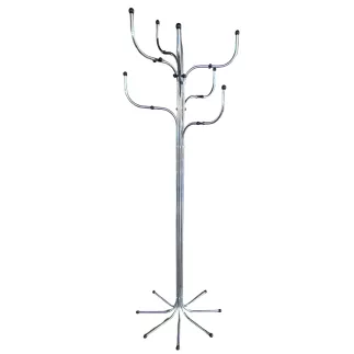 SIDSE WERNER│COAT TREE Porte-manteau H 193 cm - ø 64 cm│8 Patères│Acier chromé