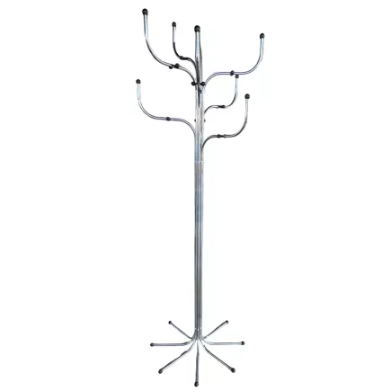 SIDSE WERNER│COAT TREE Porte-manteau H 193 cm - ø 64 cm│8 Patères│Acier chromé