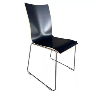 CHAIRIK│Chaise d'accueil/collectivité designer ERIK MAGNUSSEN│Gris anthracite