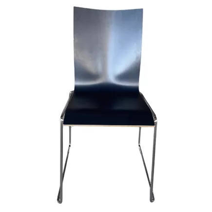 CHAIRIK│Chaise d'accueil/collectivité designer ERIK MAGNUSSEN│Gris anthracite