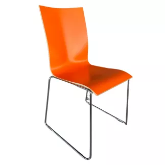 CHAIRIK│Chaise d'accueil/collectivité designer ERIK MAGNUSSEN│Orange