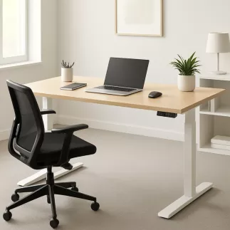 ERIN│Bureau électrique - p 80 cm - 4 mémoires double motorisation