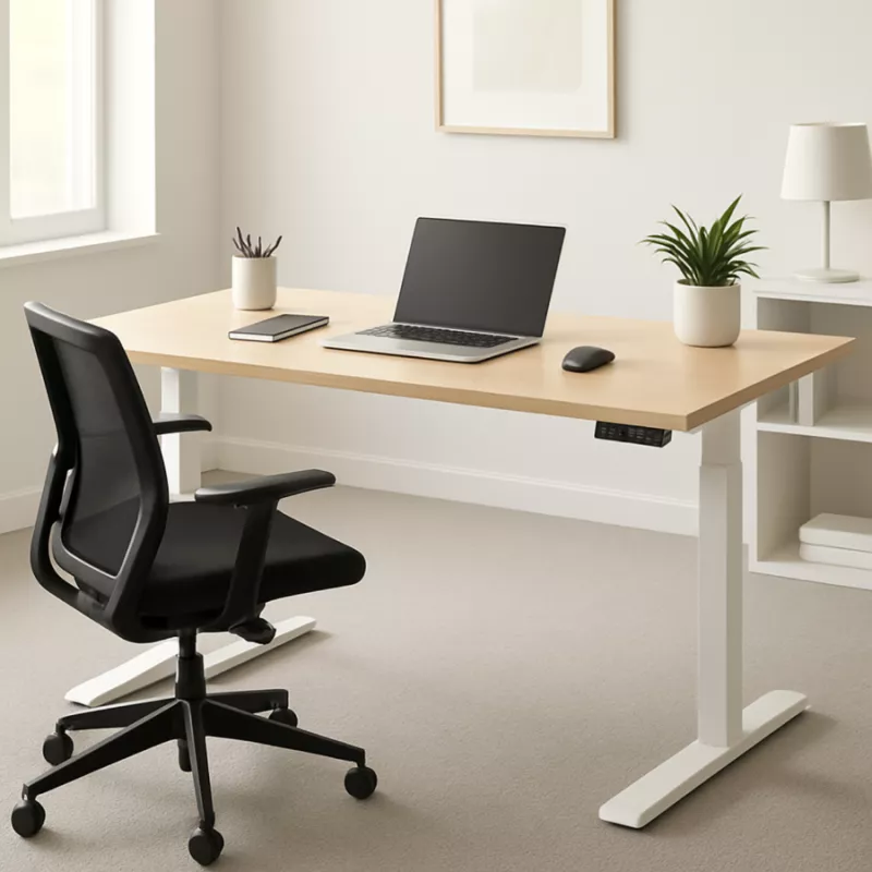 ERIN│Bureau électrique - p 80 cm - 4 mémoires double motorisation