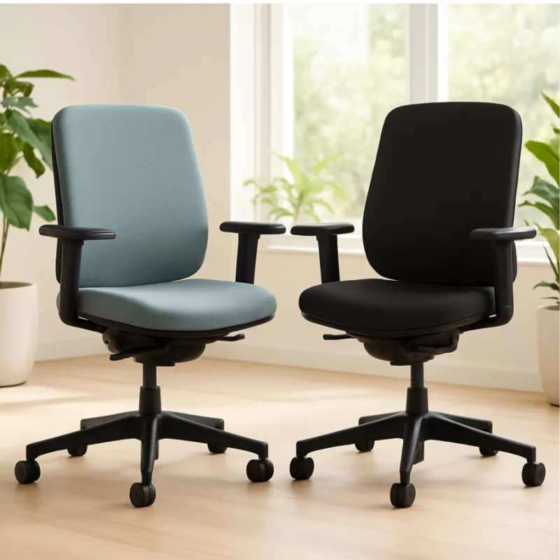 PAUL | Fauteuil de travail tissu| Synchrone ergonomique-accoudoirs 1D