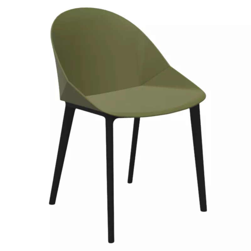 LOLA│Chaise Monocoque│4 pieds polypro│Coloris à choix