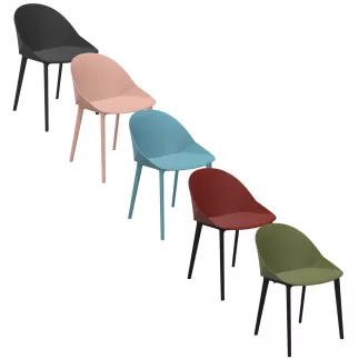 LOLA│Chaise Monocoque│4 pieds polypro│Coloris à choix