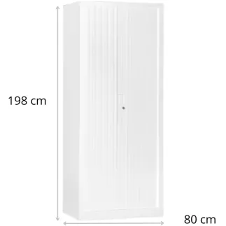 ARIV│Armoire rideau L80xH198 cm│Acier-PVC - décors à choix