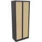 ARIV│Armoire rideau L80xH198 cm│Acier-PVC - décors à choix