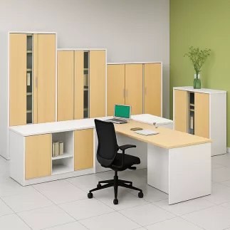 ARIV│Armoire rideau L80xH198 cm│Acier-PVC - décors à choix