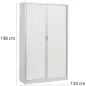 ARIV│Armoire rideau L120xH198 cm│Acier-PVC - décors à choix